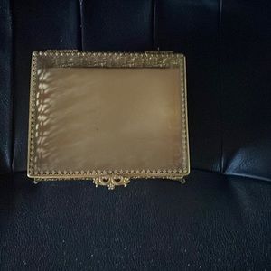 Vintage gold approx 5” x6 “ jewelry box